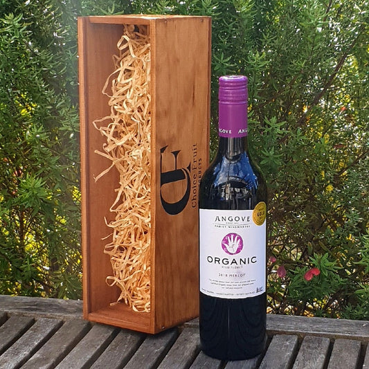 Gift Box - Angove Organic Merlot +/- Glasses