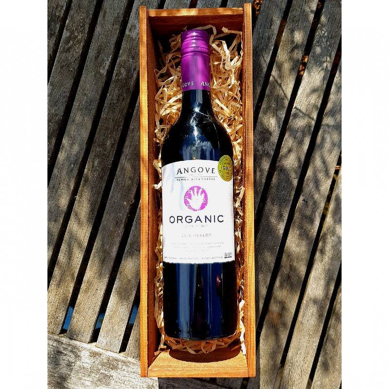 Gift Box - Angove Organic Merlot +/- Glasses