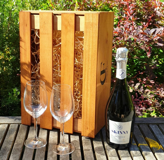 Gift Box - Skinny Prosecco - Thomson & Scott +/- Glasses 
