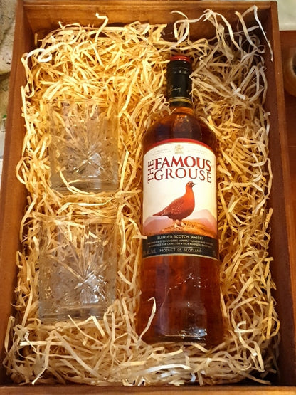 Gift Box - The Famous Grouse 1 Litre +/- Glasses