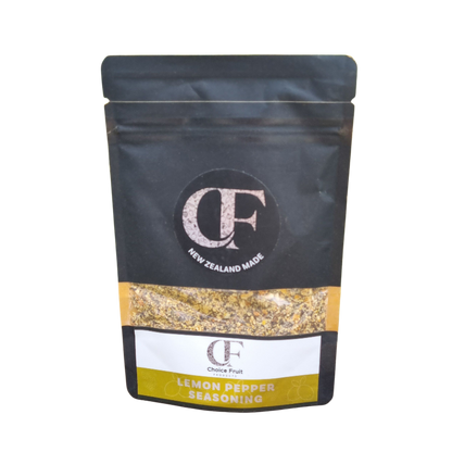 Packaging of Lemon Pepper seasoning with a visible brand logo on a white background